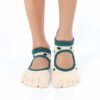 Dotty Beige Green Grip Socks – Thumb Toe 5 | Thumb Toe