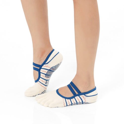 Pencil Beige White Grip Socks – Thumb Toe | Thumb Toe