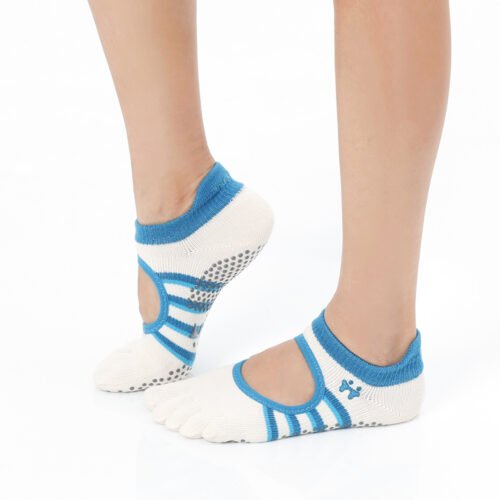Sapphire Beige White Sky Grip Socks – Thumb Toe | Thumb Toe