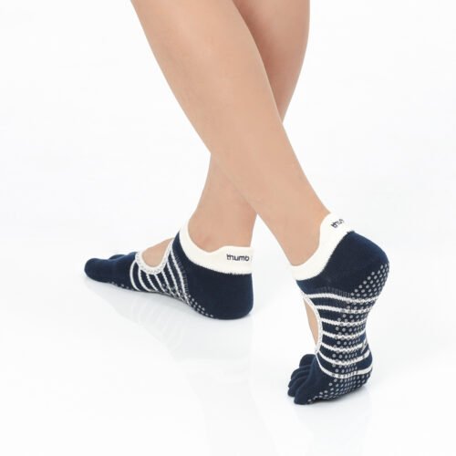 Whale Black White Purple Grip Socks – Thumb Toe 2 | Thumb Toe